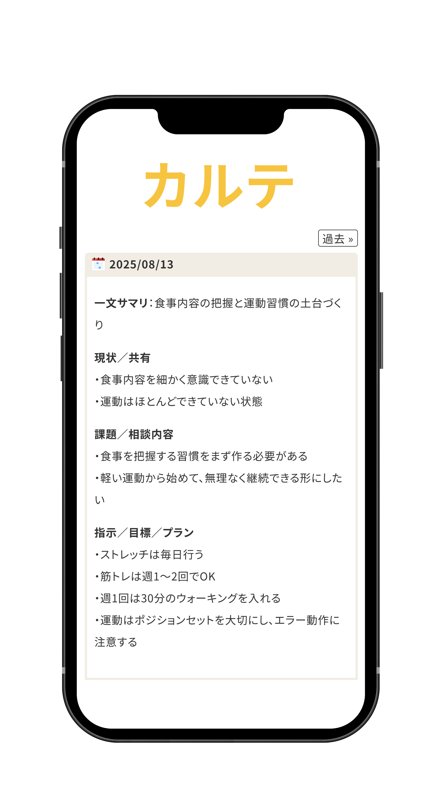 カルテ画面
